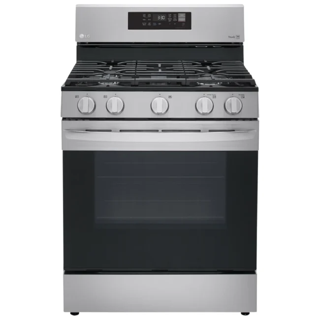 Cuisinière à gaz LG – 30 pouces, 5,8 pi³, inox – LRGL5823S