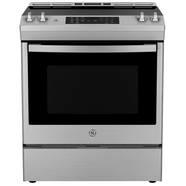 Cuisinière électrique GE – 30 pouces, 5,3 pi³, inox – JCS830SVSS