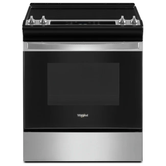 Cuisinière électrique Whirlpool – 30 pouces, 4,8 pi³, 3 000 W, inox – YWEE515S0LS