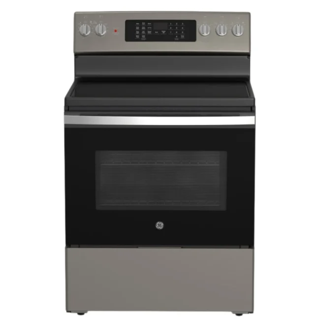Cuisinière électrique GE – 30 pouces, 5 pi³, ardoise – JCB840ETES