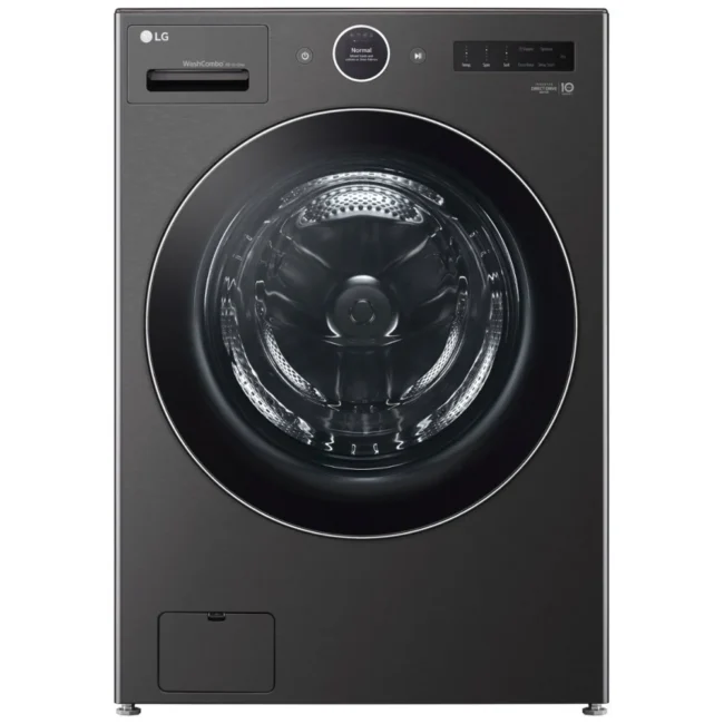 Laveuse & sécheuse tout-en-un LG – 27 pouces, 5,7 pi³, électrique, Wi-Fi, inox noir - WM6998HBA