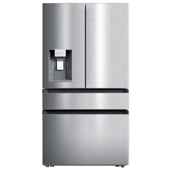 Réfrigérateur à portes françaises MOFFAT, 36 pouces avec eau et glace, inox – MYE22HYPKFS