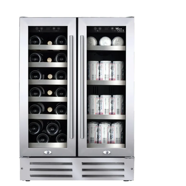 Cellier à vin Wine Cell’R , 24 pouces – Diamond Series 38 bouteilles, double zone, Acier inoxydable – WC38SSTBC6