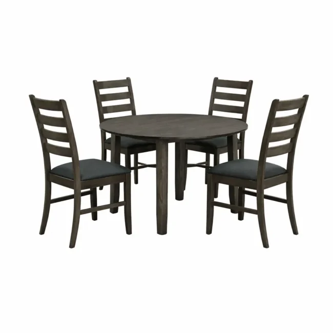 Ensemble de cuisine ronde Monarch 5 pièces – Table ronde + chaises assorties – I 1348 & I 1347