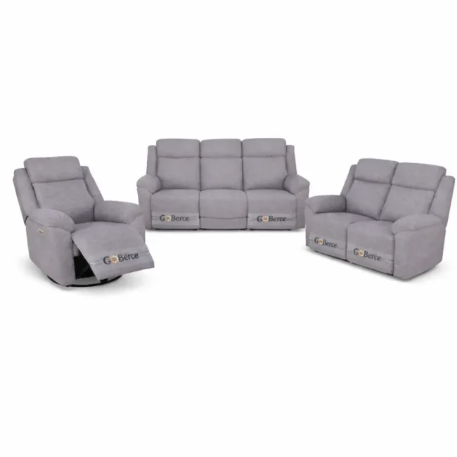 Ensemble salon Goberce – tissu, inclinable électrique - Modèle 6535