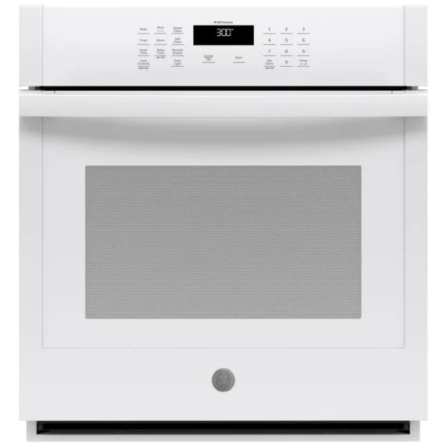 Four encastré simple GE – 27 pouces, 4,3 pi³, blanc – JKS3000DNWW
