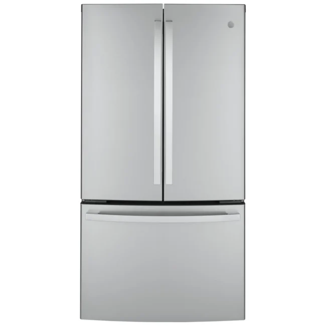 Réfrigérateur GE à portes françaises – 36 pouces, profondeur de comptoir, ENERGY STAR, inox – GWE23GYNFS