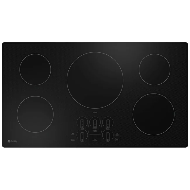 Plaque de cuisson à induction GE Profile – 36 pouces, 5 zones, noir – PHP7036DTBB