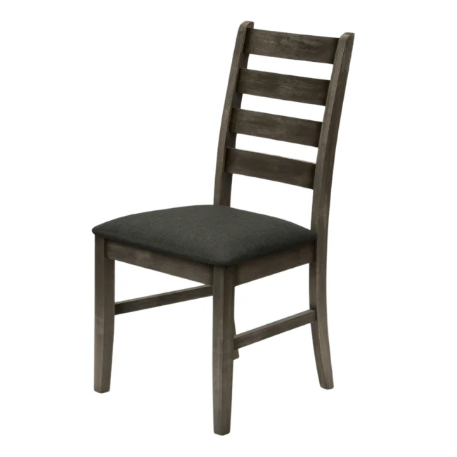 Chaises de cuisine Monarch rembourrées tissu gris foncé – I-1347