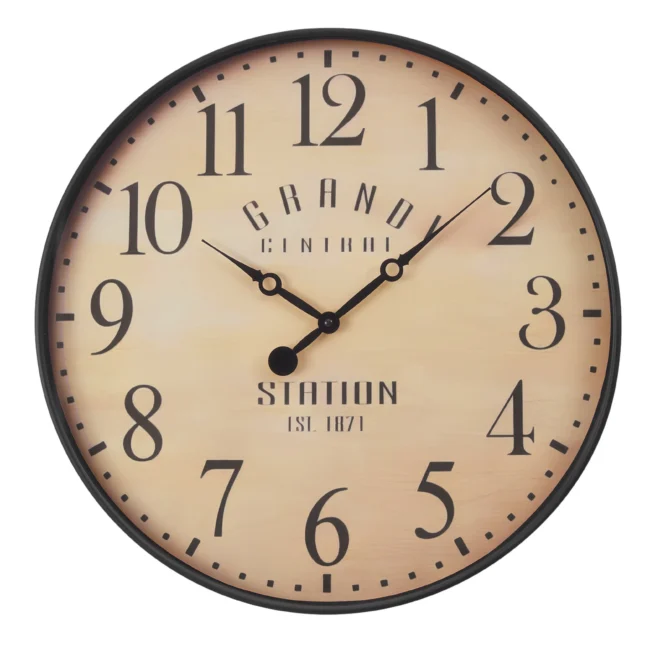 Horloge murale Monarch 20 pouces brun antique style décoratif classique – I 9053