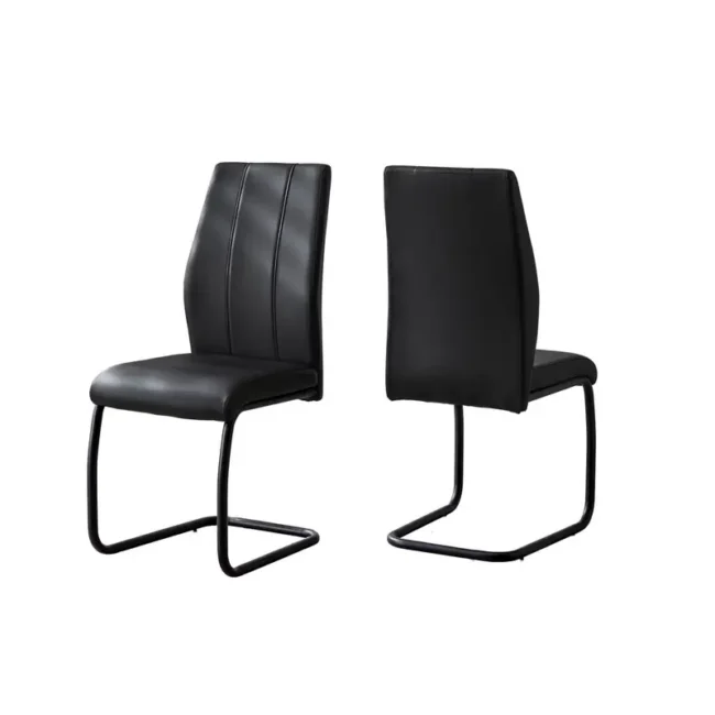 Chaises avec Base Métal Noire (Ensemble de 2) - Monarch