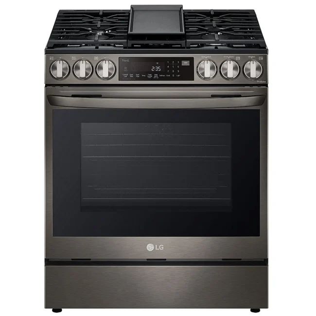 Cuisinière à gaz LG 30 pouces inox noir – LSGL6335D