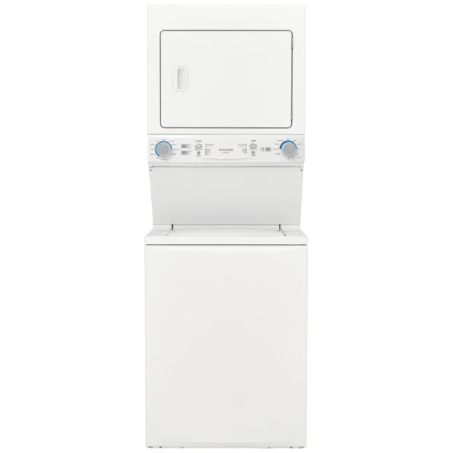 Centre de buanderie Frigidaire 27 pouces, laveuse et sécheuse, 4.5 pi³+5.6 pi³,blanc – FLCE752CAW