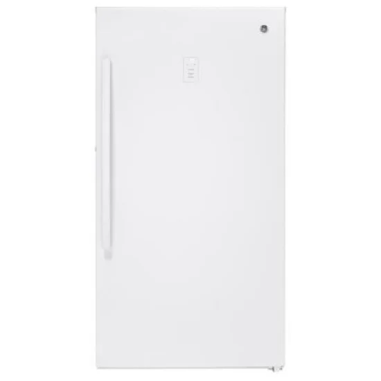 Congélateur vertical GE 33 pouces, 17.3 pi³, Frost Free Garage Ready, blanc – FUF17DLRWW