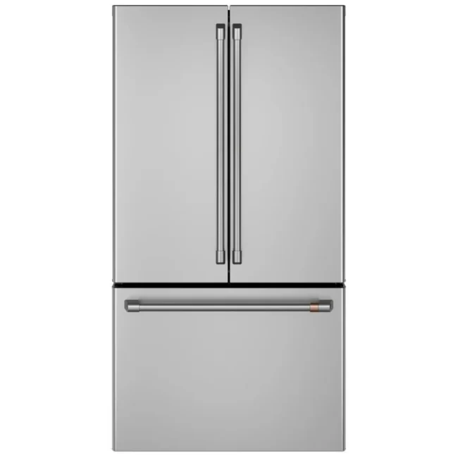 Réfrigérateur à portes françaises GE Café – 36 pouces, 23,1 pi³, profondeur de comptoir, inox – CWE23SP2MJS1