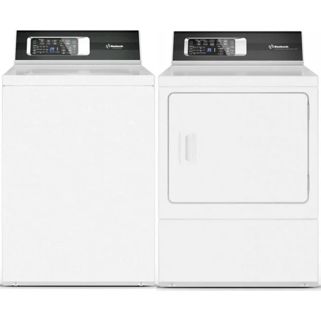 Ensemble laveuse & sécheuse Huebsch 27 pouces – 3.5 pi³ / 6.8 pi³, blanc – TR7104WN & DR7103WE