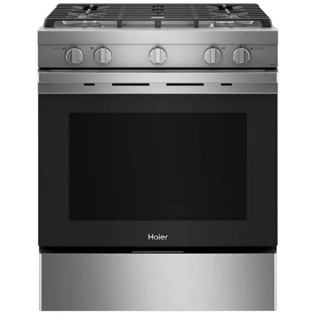Cuisinière à gaz Haier – 30 pouces, 5,6 pi³, acier inoxydable – QCGSS740RN1S