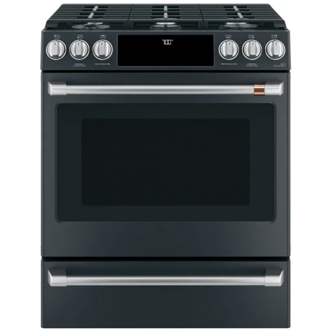 Cuisinière Café gaz inox 30 pouces, 5,7 pi³, convection – CCGS700P3MD1