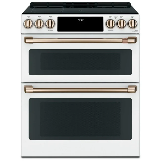 Cuisinière à induction GE Café – 30 pouces, 7 pi³, blanc – CCHS950P4MW2