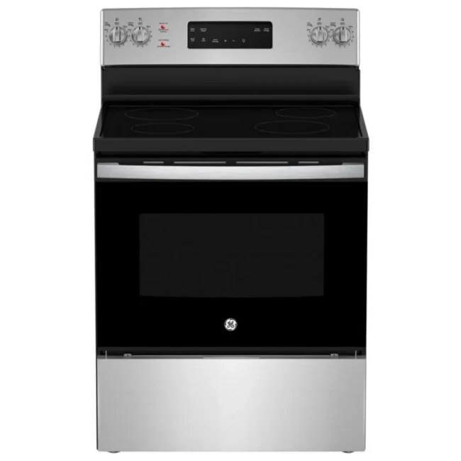 GE Electric Range - 30 inch, 5 cu. ft., stainless steel - JCB630SV1SS