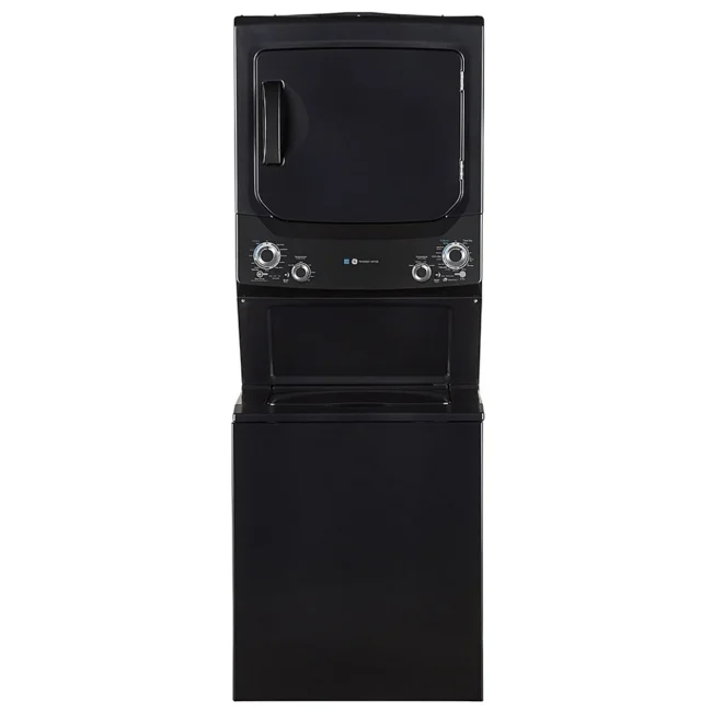 Centre de buanderie GE – 27 pouces, laveuse 4.5 pi³, sécheuse électrique 5.9 pi³, gris diamant – GUD37EEMNDG