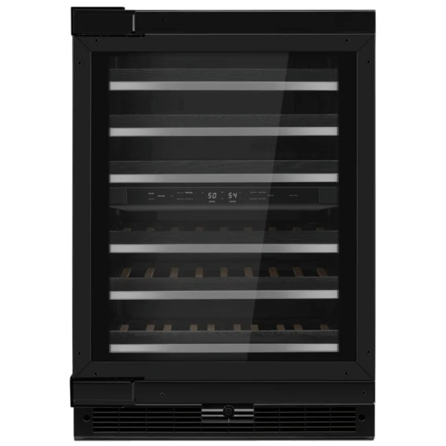 Refroidisseur à vin JennAir – 24 pouces, 45 bouteilles, encastrable, prêt pour panneaux – JUWFL242HX