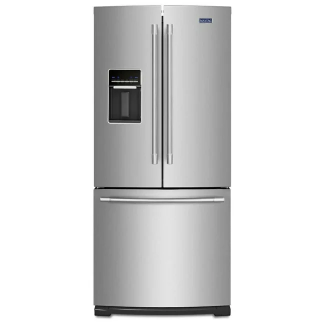 Réfrigérateur Maytag à portes françaises , 30 pouces avec eau et glace , inox – MFW2055FRZ