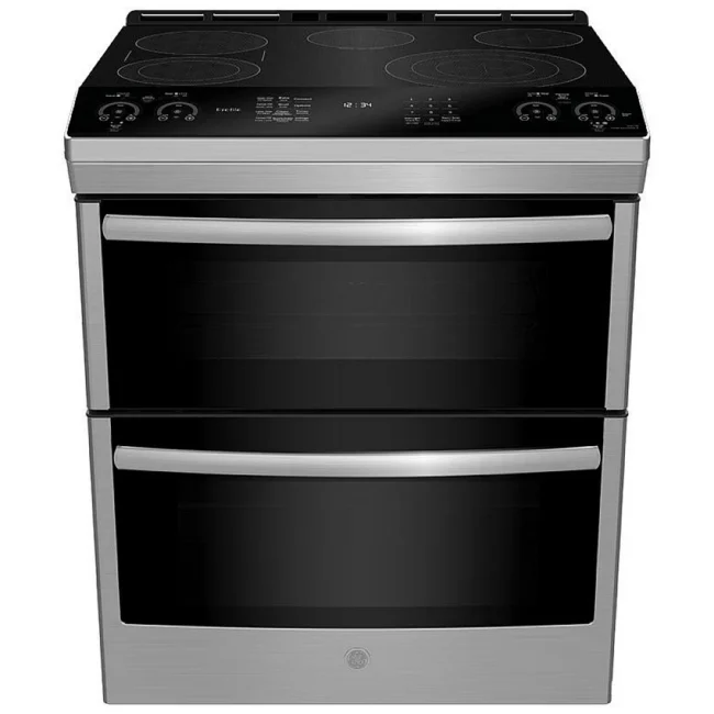 Cuisinière GE Profile 30 pouces  – 6.7 pi³, four double, convection, Acier inoxydable – PCS980YMFS