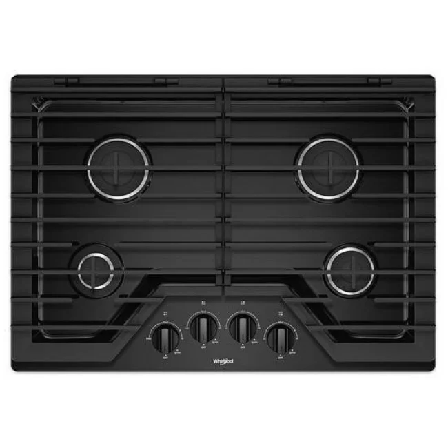 Plaque de cuisson au gaz Whirlpool, 30 pouces, noir – WCG55US0HB05