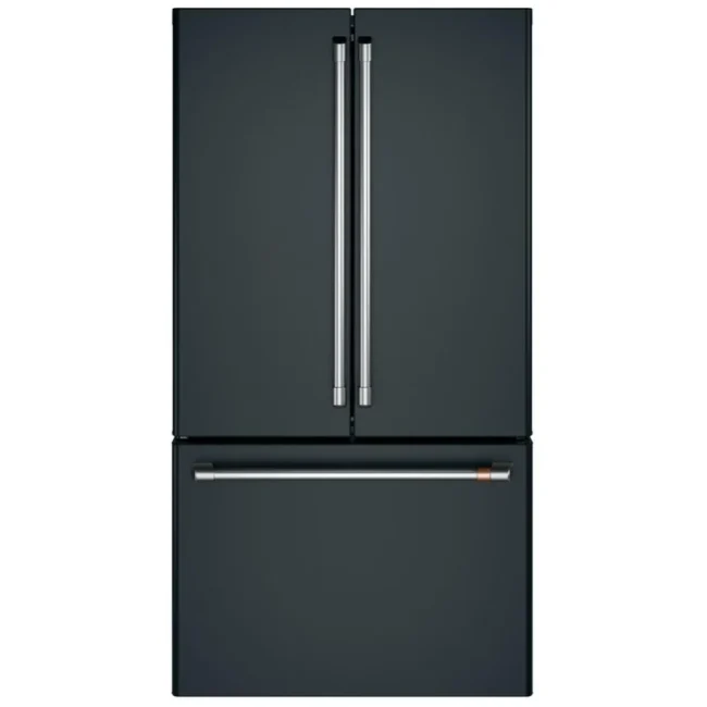 Réfrigérateur à portes françaises GE Café – 36 pouces, 23,1 pi³, profondeur de comptoir, noir mat – CWE23SP3MD1
