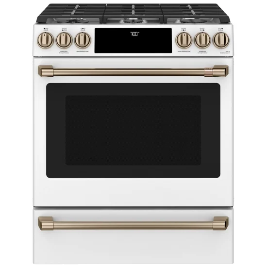 Cuisinière Café blanc mat 30 pouces, 5,6 pi³, gaz – CCGS700P4MW2