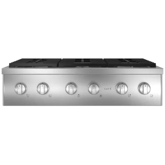 Plaque de cuisson au gaz Café inox 36 pouces, 6 brûleurs – CGU366P2TS1