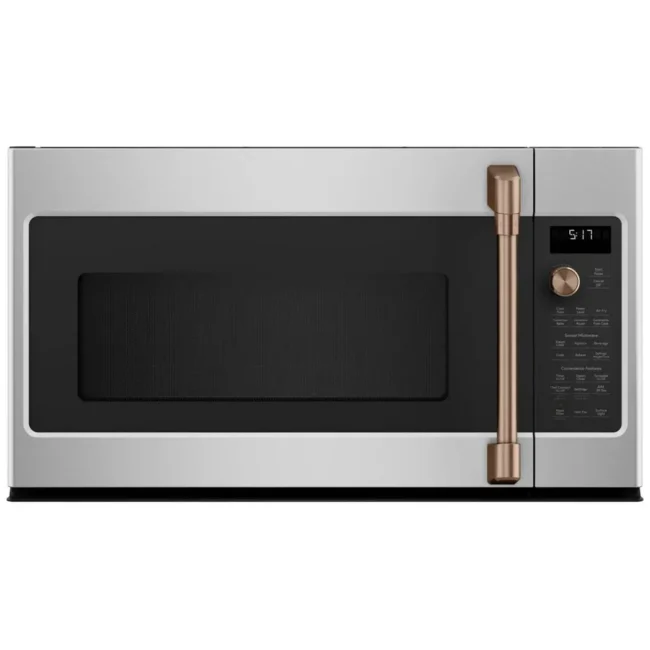Micro-ondes à hotte intégrée Café inox 30 pouces, 1,7 pi³, convection – CVM517P2RS1