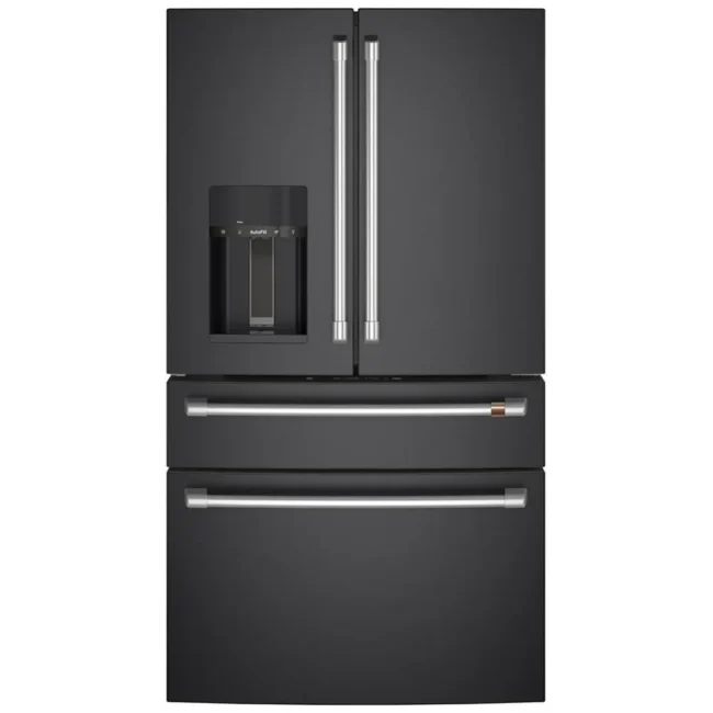 Réfrigérateur Café portes françaises noir mat 36 pouces, 27,8 pi³ – CVE28DP3ND1