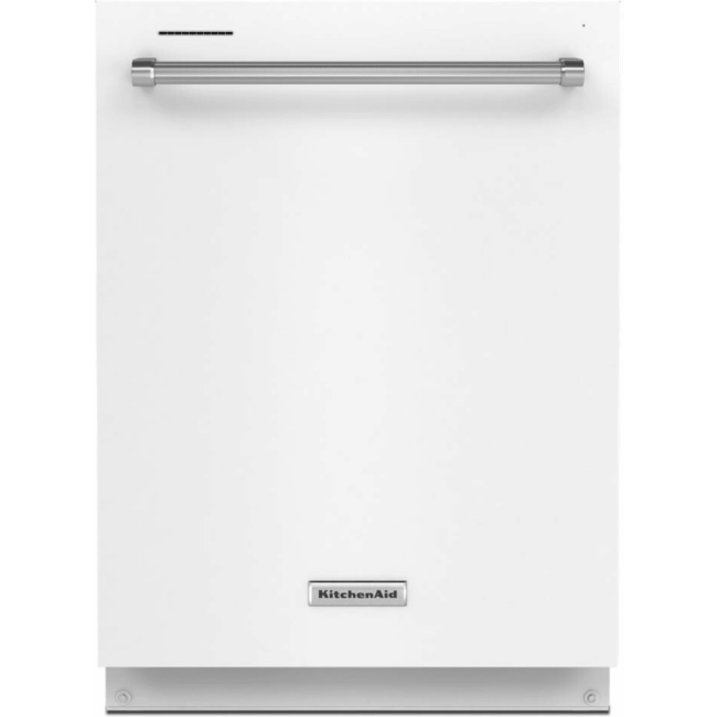 Lave-vaisselle encastré KitchenAid – 24 pouces, 39 dB, 13 couverts, 3 paniers, blanc – KDTE204KWH