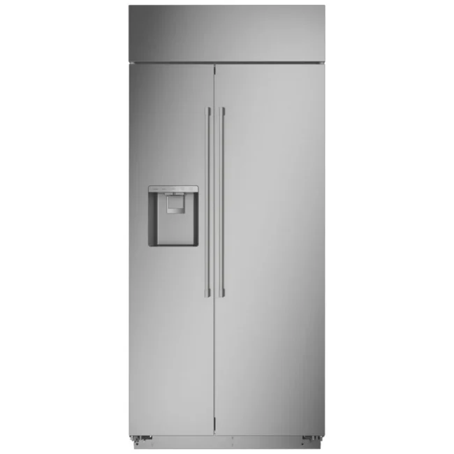 Réfrigérateur MONOGRAM côte-à-côte encastré, 36 pouces avec eau et glace, inox – ZISS360DNSS
