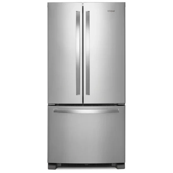 Réfrigérateur Whirlpool à portes françaises , 33 pouces avec eau et glace , inox – WRFF5333PZ